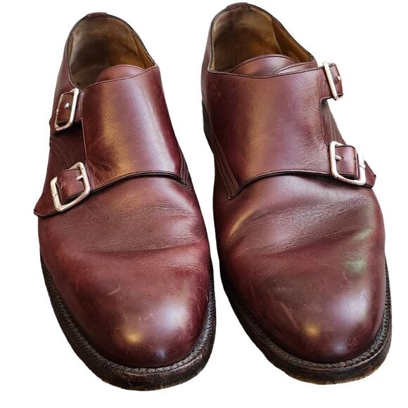 Men's Classic Burgundy Leather Oxfords - Picture 11 of 11